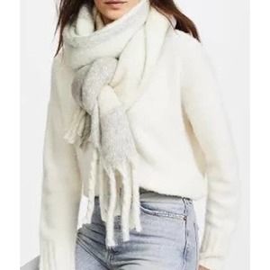 NWOT Free People Cameron Brushed Plaid Chunky Scarf